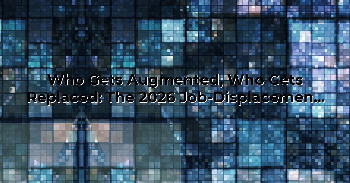 Who Gets Augmented Who Gets Replaced The 2026 Job Map Blog 